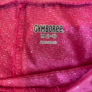 Adorable Hot Pink Shirt with Silver Shimmer Stripes